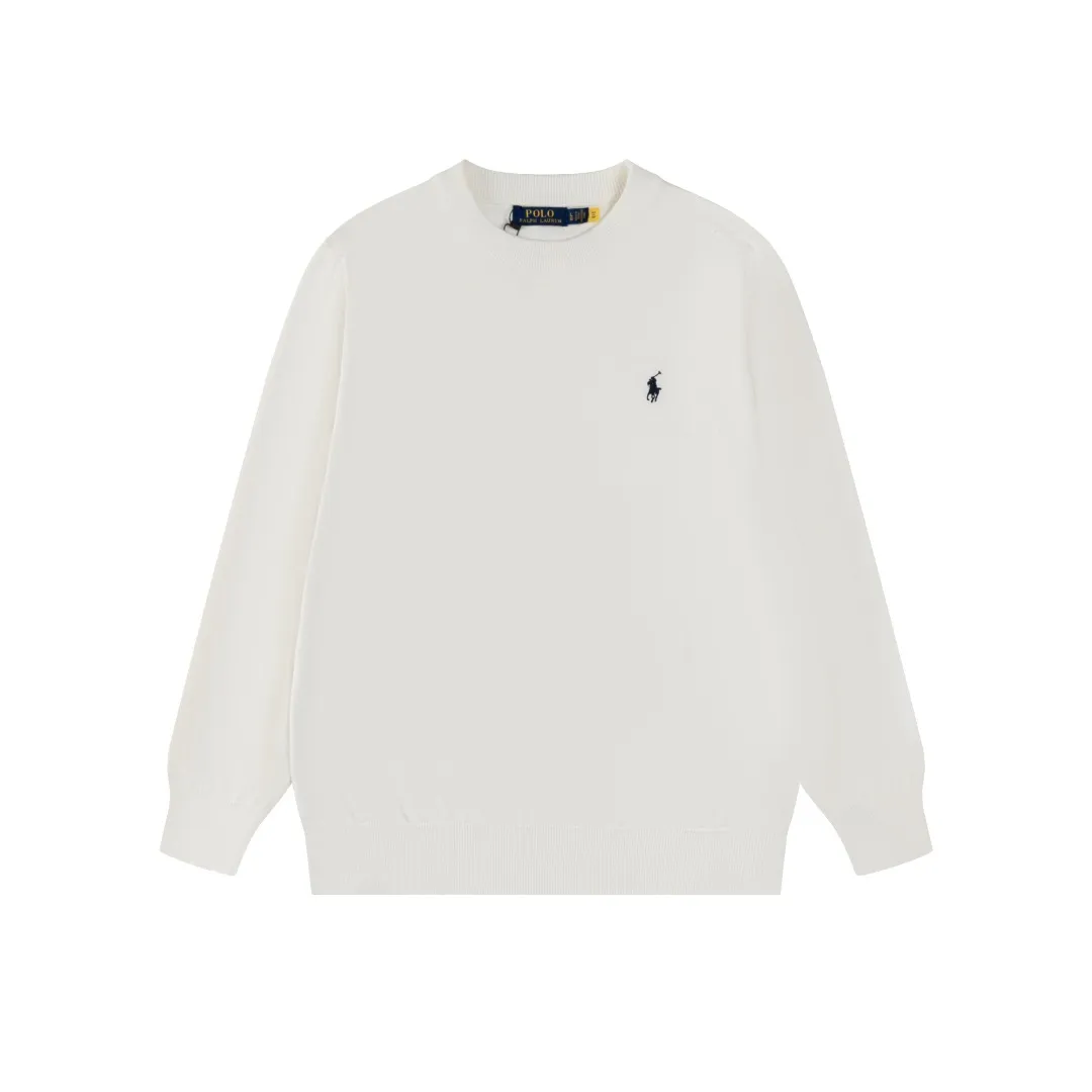 P206 #R80 Ralph Lauren Knitted Pony Embroidered Round Neck Pullover Sweater Official Website Synchronized Same Style for Men and Women Sizes: S-XL Color: White Blue Khaki Army Green Dark Gray Gray Navy Red Label Navy Blue White Label Black White Label Black Red Label Classic Cotton Yarn 100% White Cotton High Quality Goods Classic styles have always been popular! The workmanship details are very good! The simple round neck pullover sweater is always the standard, with classic brand embroidery on the chest! All major stars have the same style! Best for couples. High quality goods! Xinjiang cotton micro-elastic and smooth fabric has excellent quality. Pure cotton is soft and skin-friendly. Size: S M L